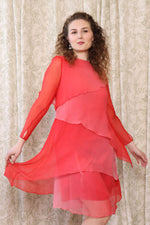 Fiandaca Silk Ombre Petal Dress S/M