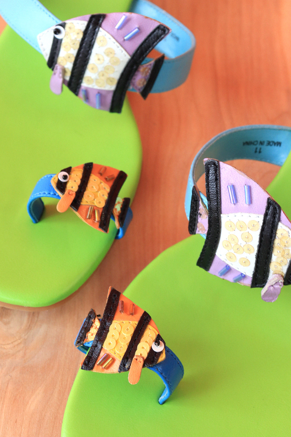 Michael Simon Embellished Fish Sandals 10.5-11