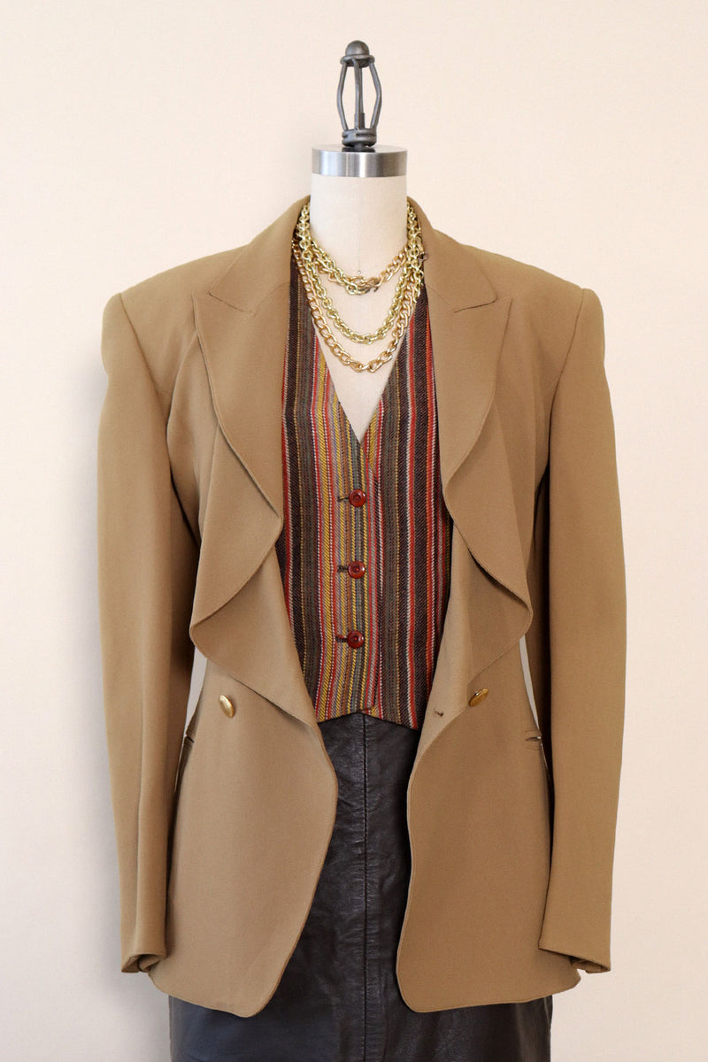 Claude Montana Camel Skirt Suit XS/S