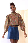 Perry Ellis Paisley Challis Blouse S/M