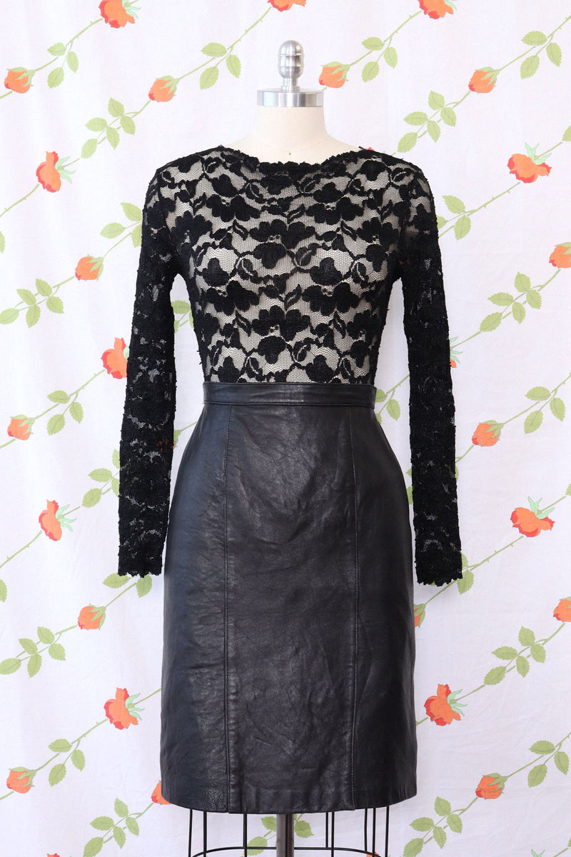 Nappa Leather Straight Skirt M/L