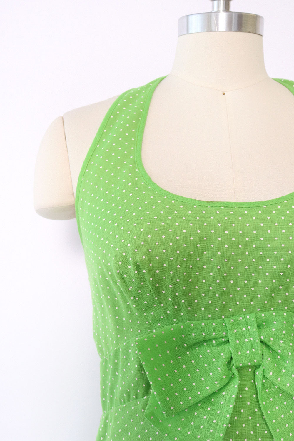 Leaf Green Swiss Halter Maxi S