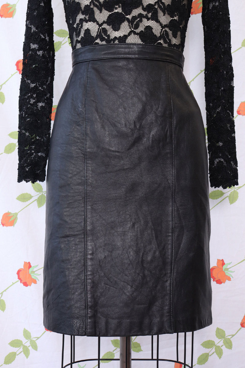 Nappa Leather Straight Skirt M/L