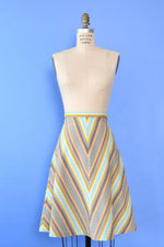 Candy Stripe Chevron Skirt S
