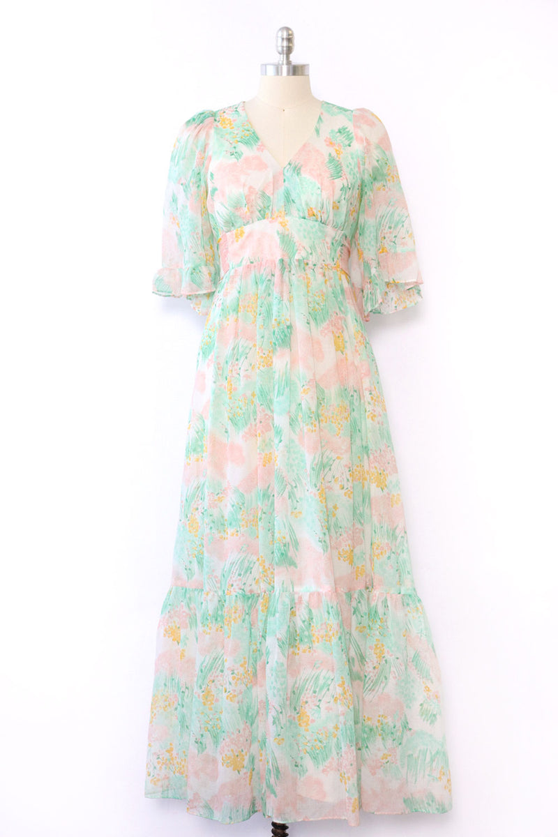 Garden Angel Floral Maxi S-S/M