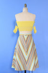 Candy Stripe Chevron Skirt S