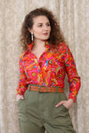 Psychedelic Dagger Collar Shirt L