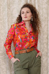 Psychedelic Dagger Collar Shirt L