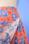 Bandana Print Wrap Skirt M/L