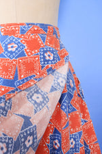 Bandana Print Wrap Skirt M/L