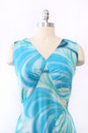 Sky Blue Floral Maxi L