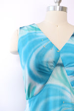Sky Blue Floral Maxi L