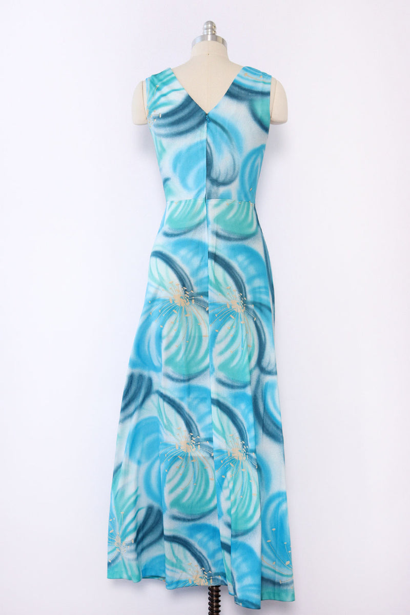 Sky Blue Floral Maxi L