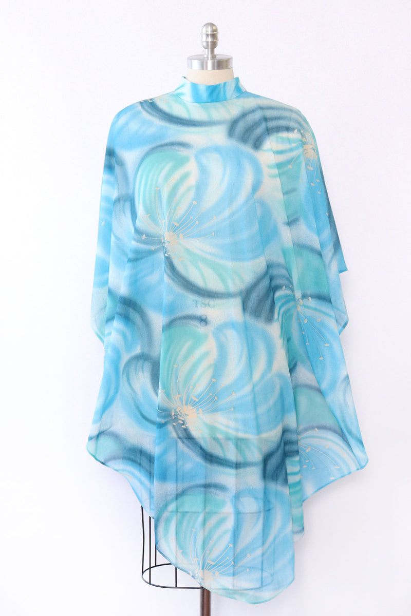 Sheer Macro Floral Poncho