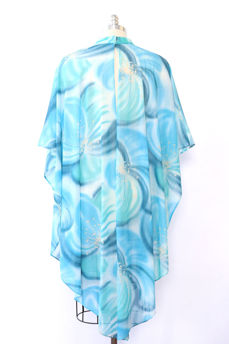 Sheer Macro Floral Poncho