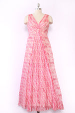 Richilene Pink Silk Drape Dress S