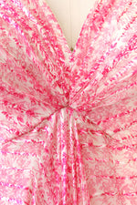 Richilene Pink Silk Drape Dress S