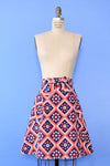 Flower Power Cotton Wrap Skirt M/L