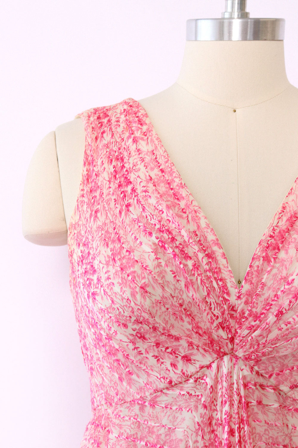 Richilene Pink Silk Drape Dress S