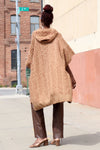 Spiced Cider Hooded Knit Poncho S-XL