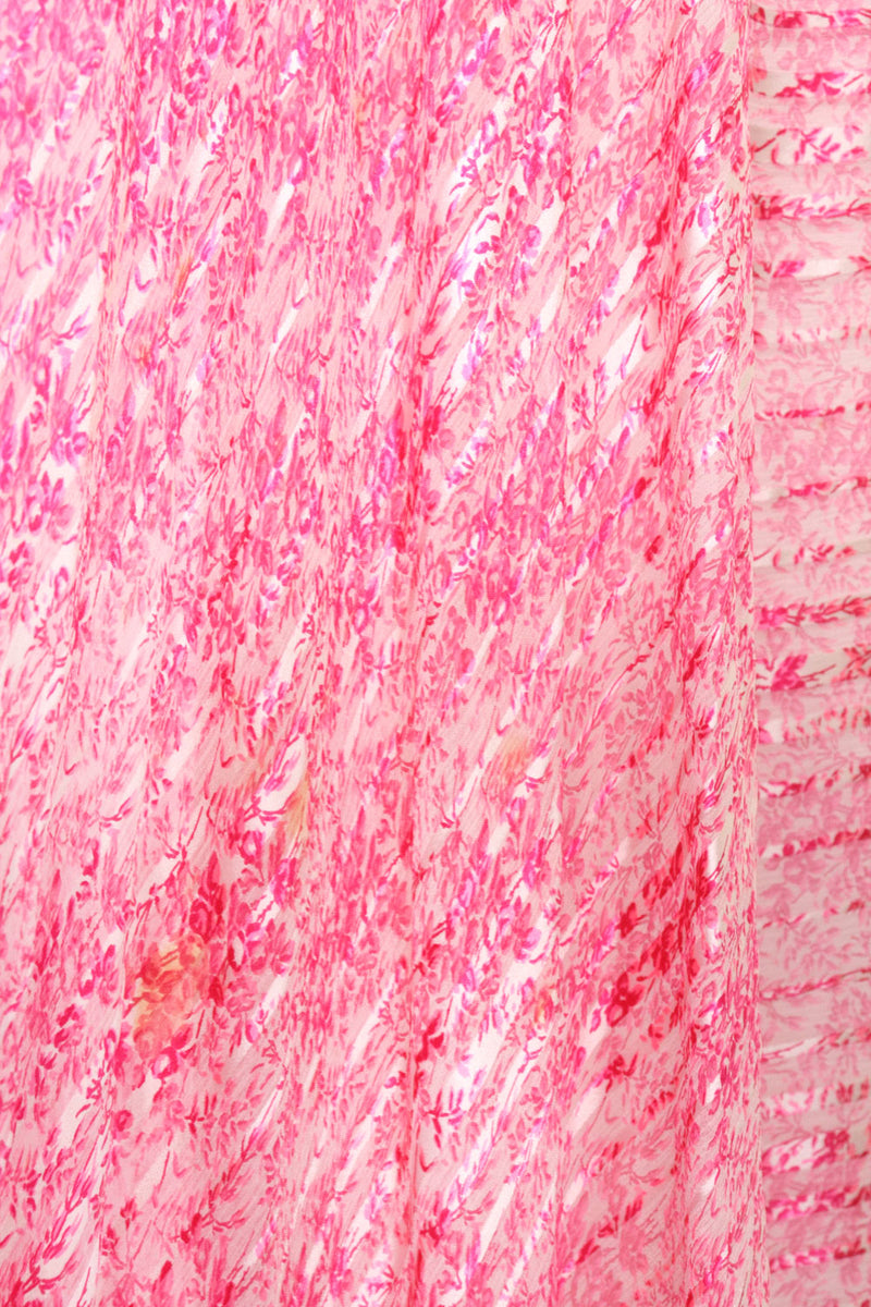 Richilene Pink Silk Drape Dress S