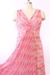 Richilene Pink Silk Drape Dress S