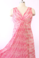 Richilene Pink Silk Drape Dress S