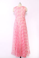 Richilene Pink Silk Drape Dress S