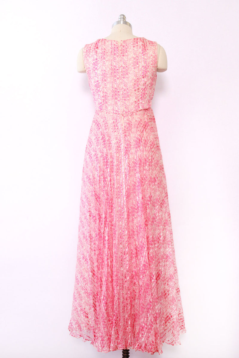 Richilene Pink Silk Drape Dress S