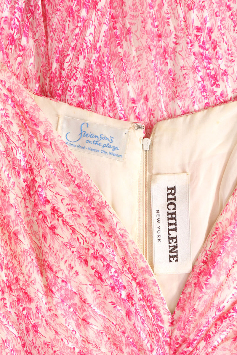 Richilene Pink Silk Drape Dress S