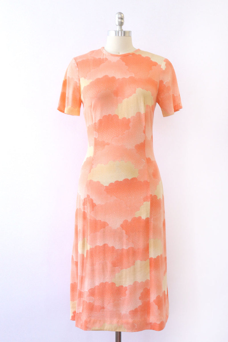 Peachy Clouds Knit Dress M/L-L