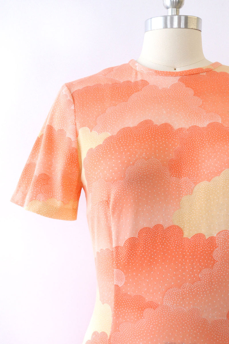 Peachy Clouds Knit Dress M/L-L