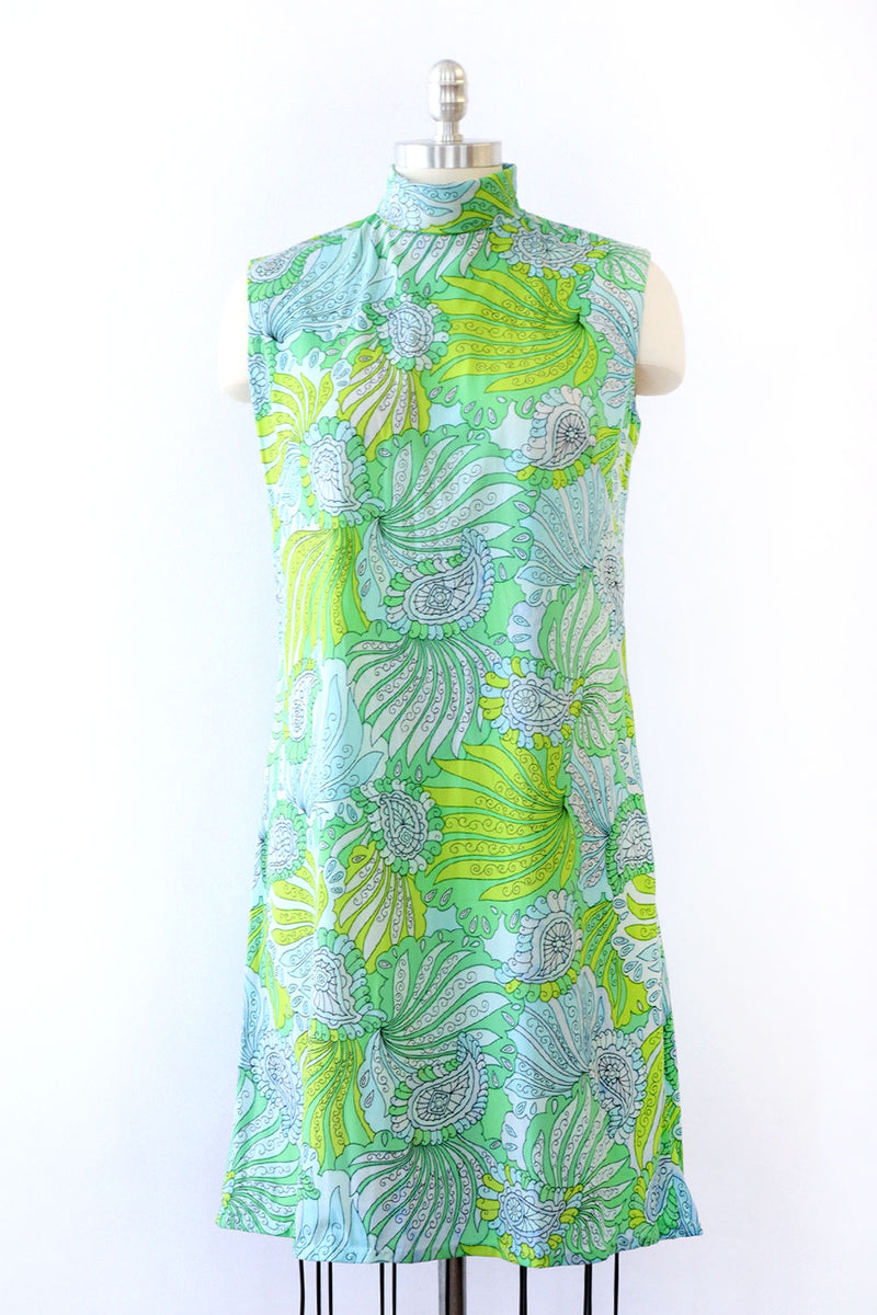 Calypso Lime Paisley Dress M-M/L