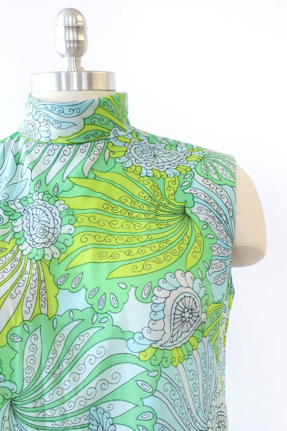 Calypso Lime Paisley Dress M-M/L