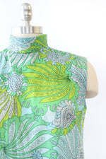 Calypso Lime Paisley Dress M-M/L