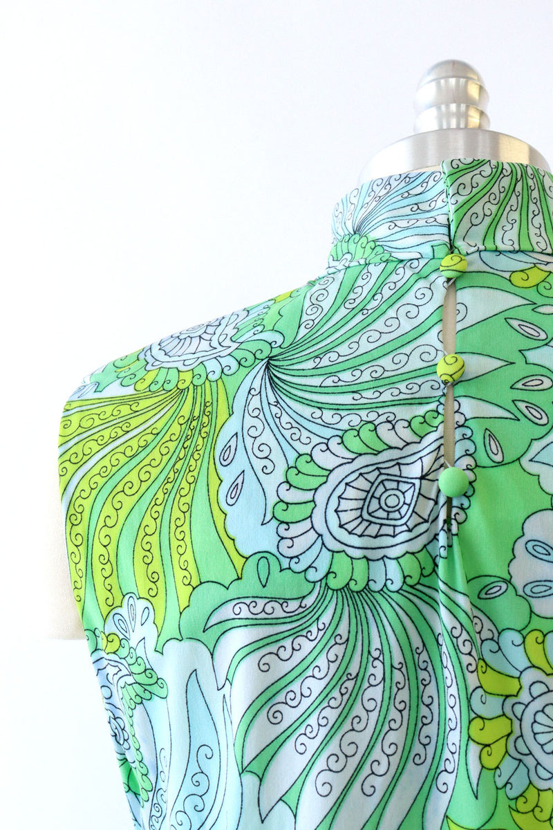 Calypso Lime Paisley Dress M-M/L