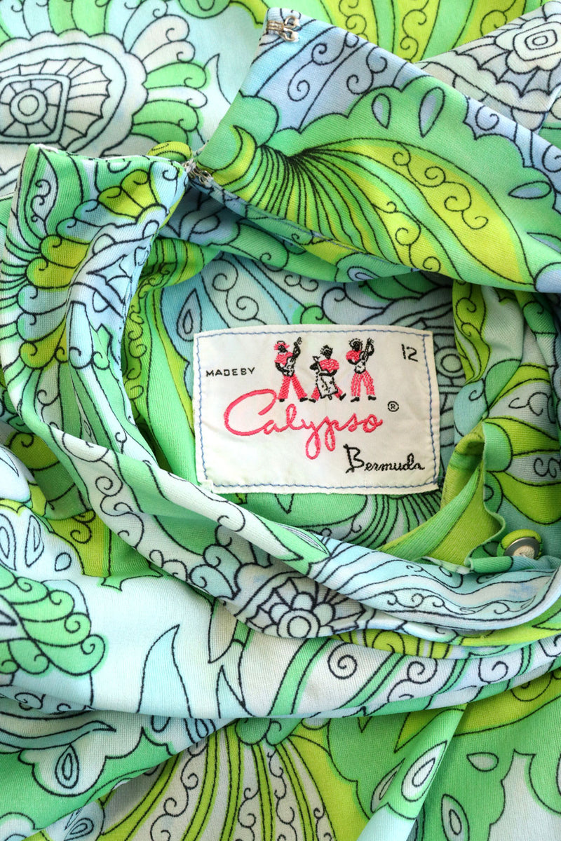 Calypso Lime Paisley Dress M-M/L
