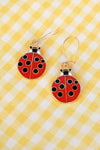 Ladybug Drop Earrings