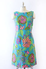 Technicolor Floral Cotton Shift M-M/L