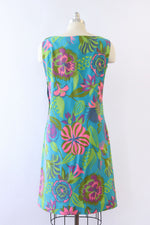 Technicolor Floral Cotton Shift M-M/L
