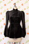 Victorian Ebony Velvet Jacket XS