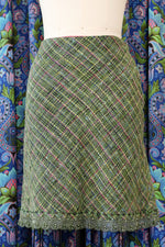 Spring Green Tweed Skirt S