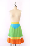 Colorblock A-line Skirt XS