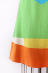 Colorblock A-line Skirt XS