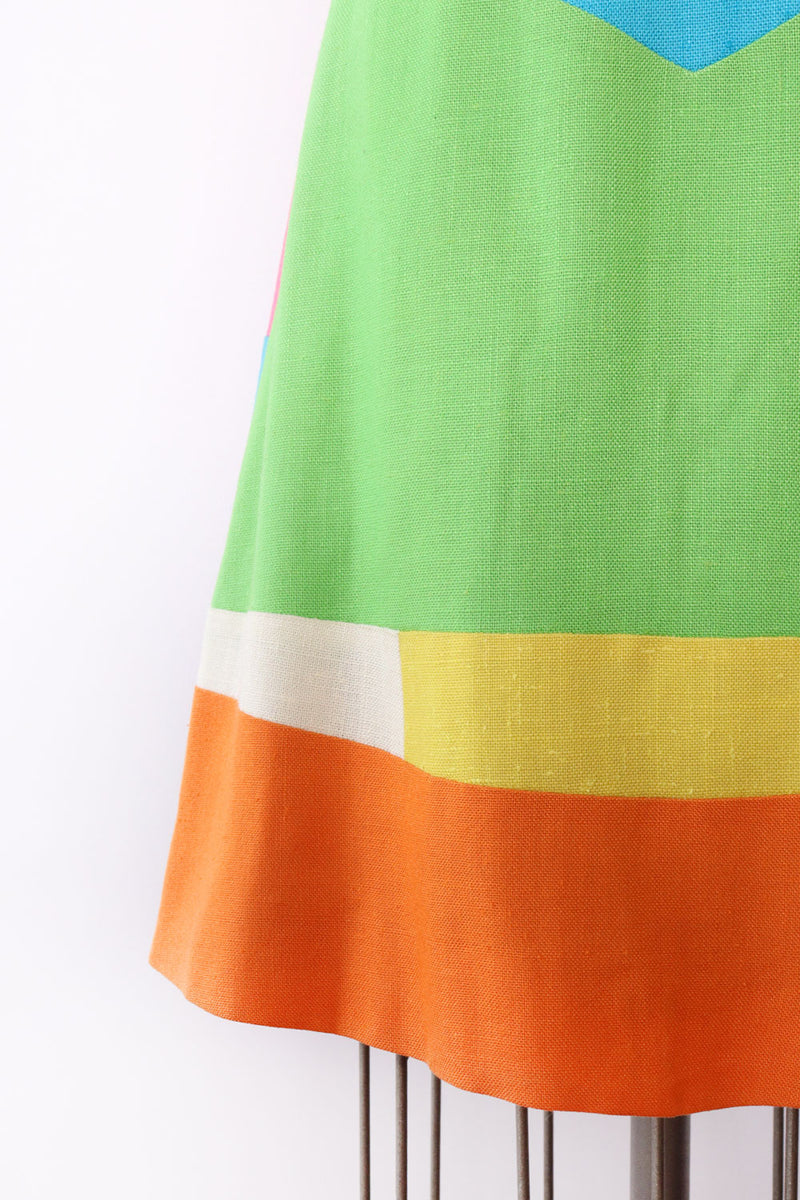 Colorblock A-line Skirt XS