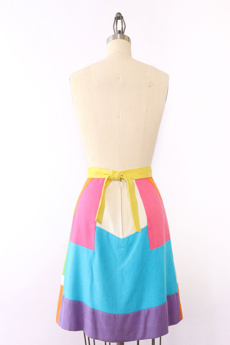 Colorblock A-line Skirt XS