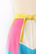 Colorblock A-line Skirt XS