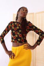 Fall Floral Mesh Top XS/S