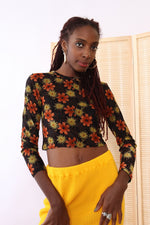 Fall Floral Mesh Top XS/S