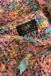 Estelle Gracer Ribbon Knit Puff Sweater M/L